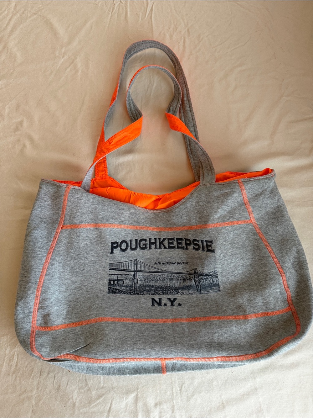 Poughkeepsie N.Y. Grey & Orange Tote Bag